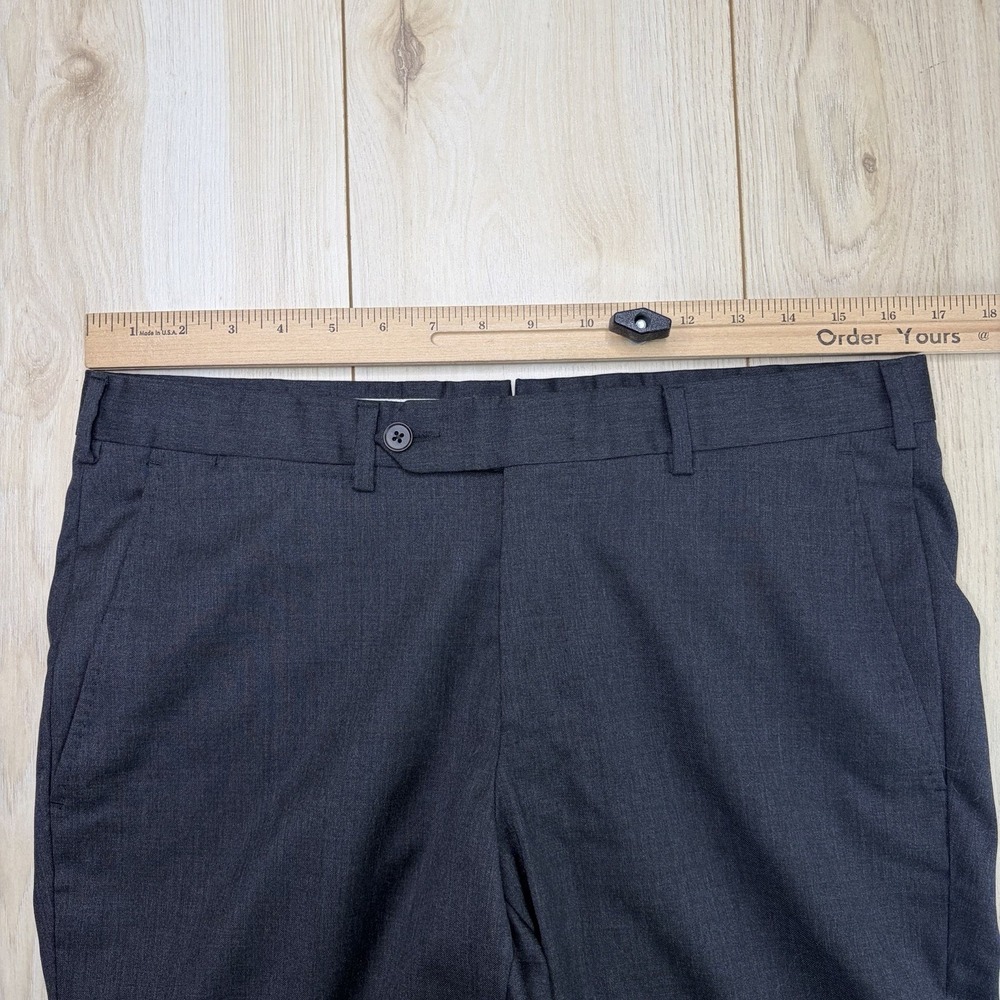 Ermenegildo Zegna Gray Twill Wool Suit Dress Pants Mens 33x31 Trousers - Picture 6 of 16
